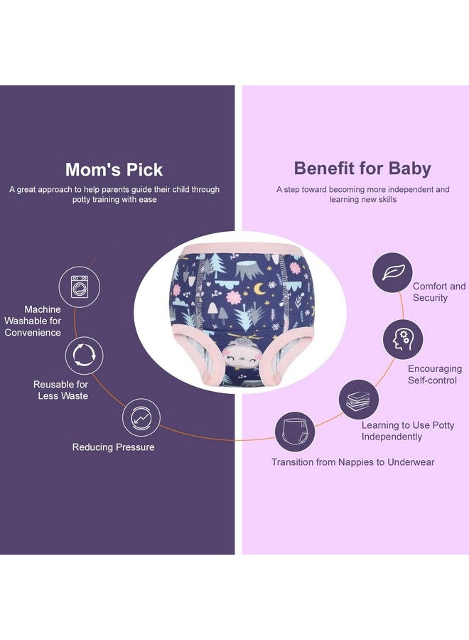 MooMoo Baby Absorbent Training Underwear 4 Packs Toddler Potty Training Pants for Boys and Girls-Cotton 5T - Image 2