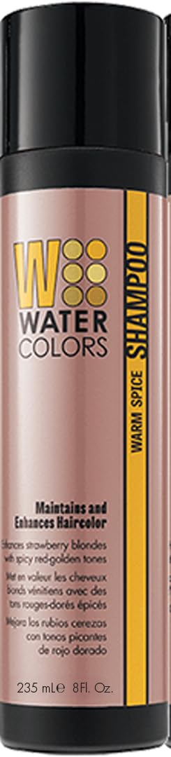 Watercolors by Tressa 3in1 Color Depositing Shampoo Semi Permanent Hair Color Hair Dye Shampoo for Curly Dry and Normal Hair 8 fl oz  WARM SPICE