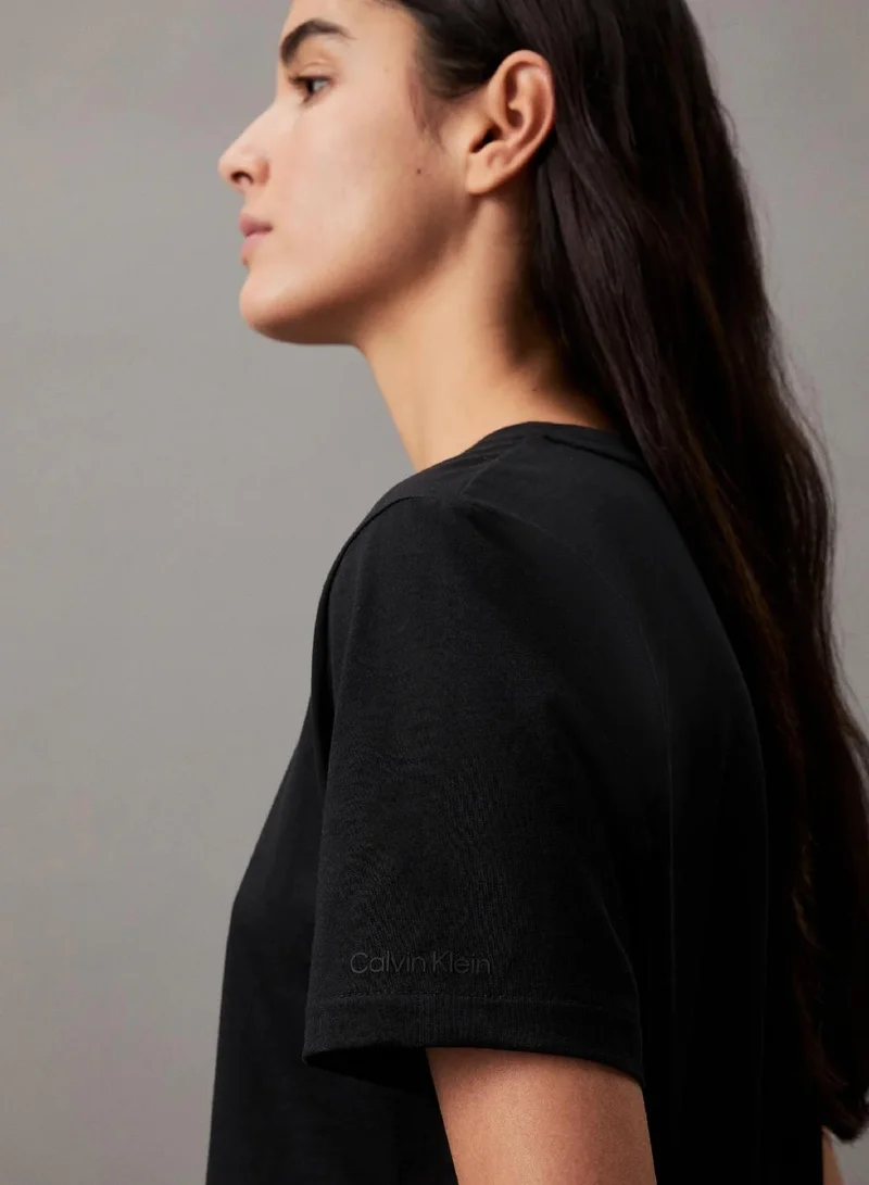Calvin Klein Ck Black Soft Cotton T-shirt for Women | Best Price UAE