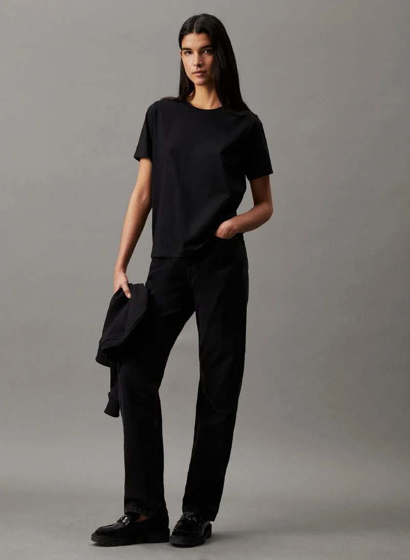 Calvin Klein Ck Black Soft Cotton T-shirt for Women | Best Price UAE