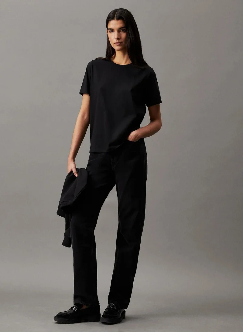Calvin Klein Ck Black Soft Cotton T-shirt for Women | Best Price UAE