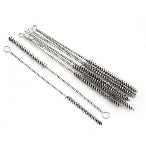 YXQ 10mm Tube Brush Stainless Steel Wire Bottle 114 inch LongHandle Stiff Bristle Cleaning 12pcs - Image 1