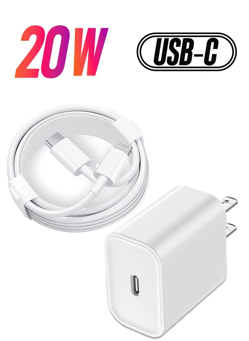 Generic iPhone 14 PRO MAX Fast Charger,Fast iPhone Charger [Apple MFi Certified]Lightning Cable 20W Type C Charger USB C Fasting Charging Plug Adapter Compatible with iPhone13/13 Pro Max  - Image 1