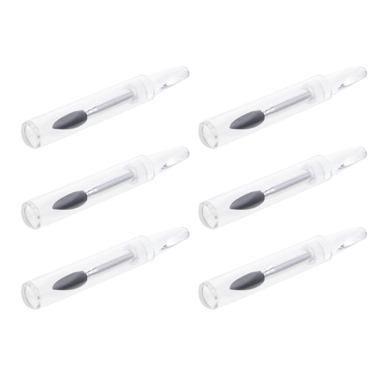 Silicone Lip Mask Brush Set 6pcs with Lid, Lipstick and Eyeshadow Applicators for Women, Black Head Makeup Tools for Precise Lip Balm and Eye Makeup Application - Image 1