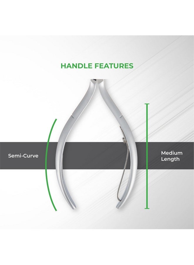 NGHIA Cuticle Nipper - D-01 Jaw 12 | Stainless Steel | Durable And Sharp | Ergonomic Design | Grey Plated | Ideal For Salons And Home Use - Image 4