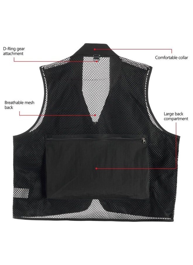 BASSDASH - Versatile Men's Women's Fishing Photography Vest with Mesh Back 6 Sizes - Image 1