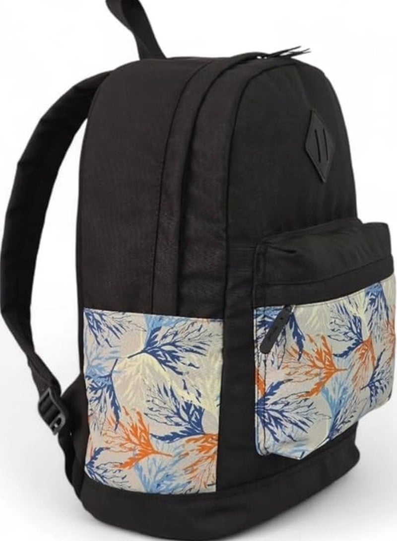Force laptop backpack 15.6 inch Black color with Botanical Pattern - Image 2