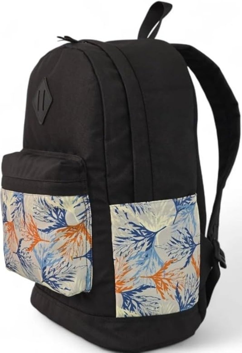 Force laptop backpack 15.6 inch Black color with Botanical Pattern - Image 3