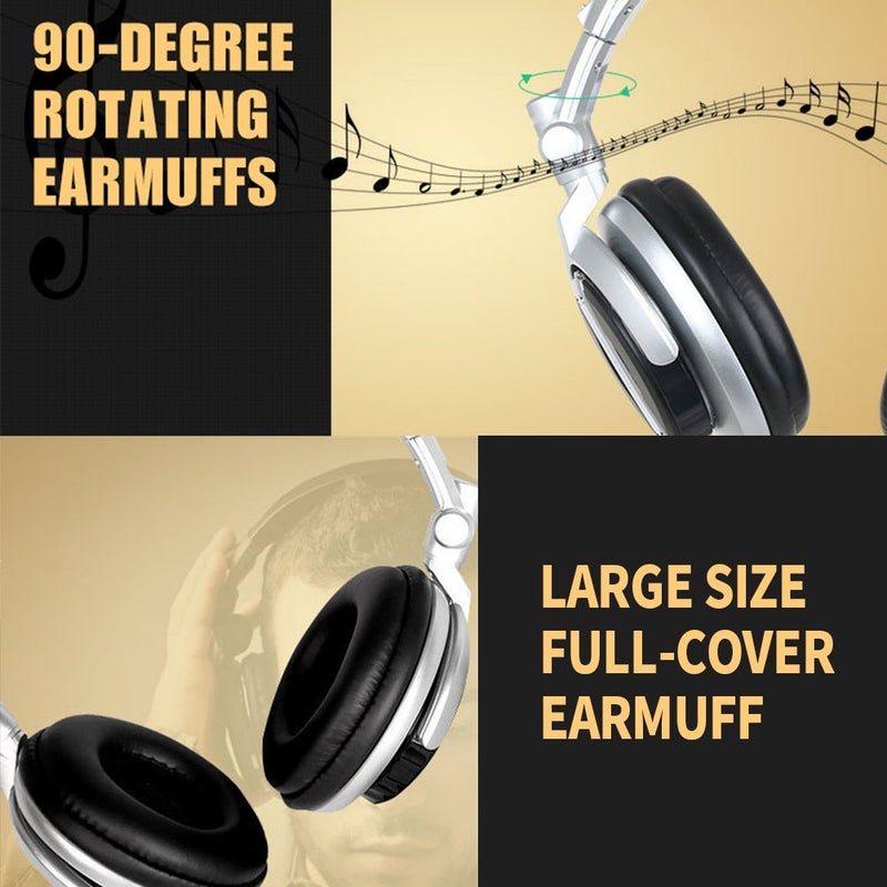 SENICC ST-80 Wired Stereo Headset Ergonomic Recording DJ Studio Monitor Headphone with 3.5mm Plug 50mm Driver Unit - Image 5