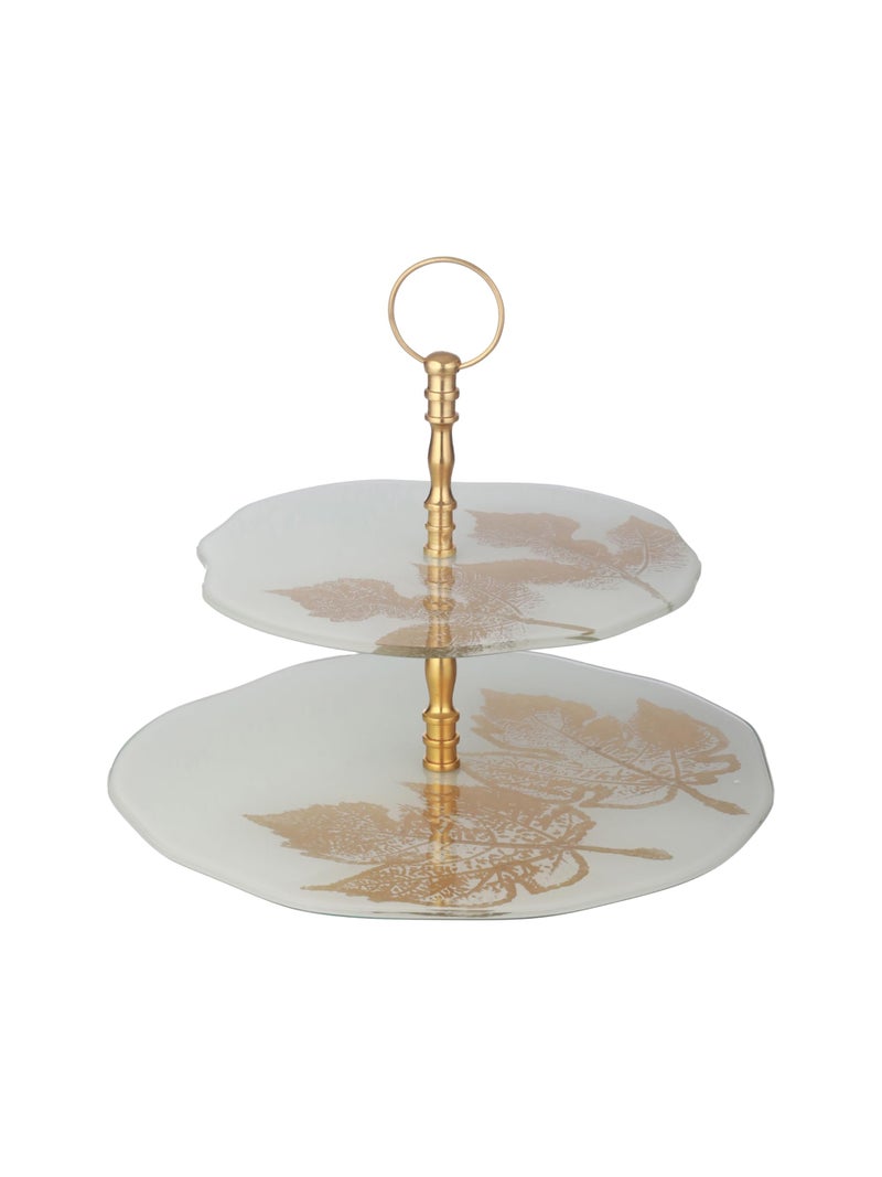 Trovea's Two Tier White & Gold Cake Stand - Image 5