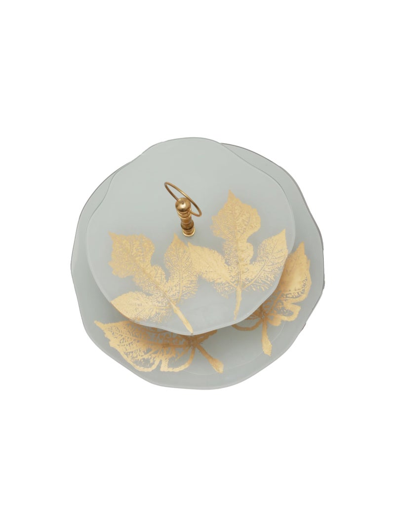 Trovea's Two Tier White & Gold Cake Stand - Image 4