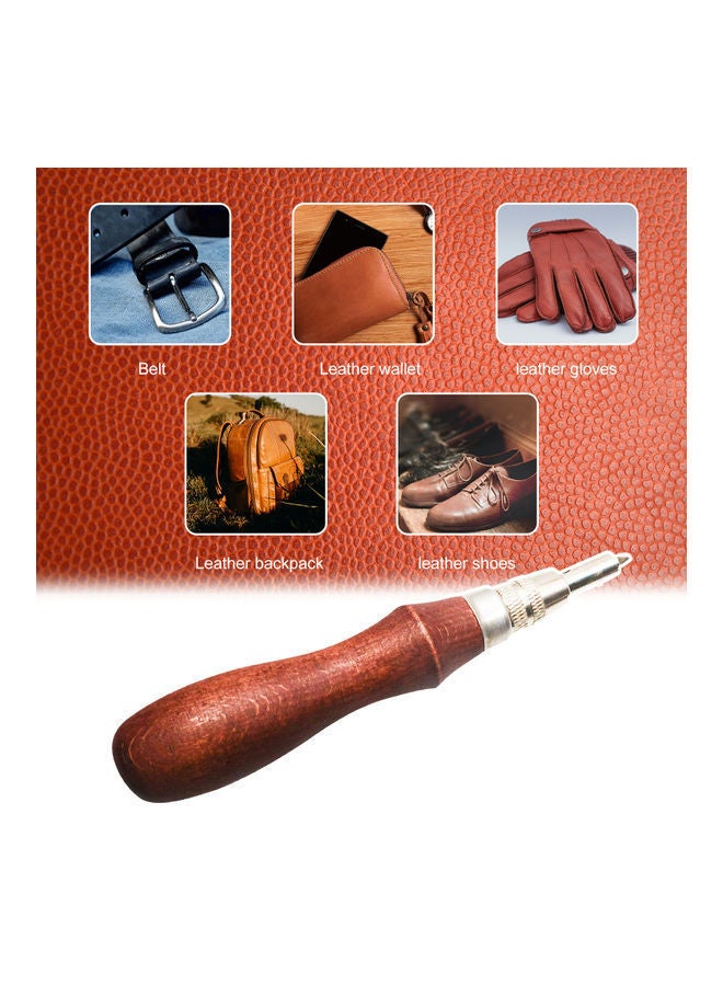 NIBEMINENT Multi-Functional Leather Groover Tool Brown - Image 2