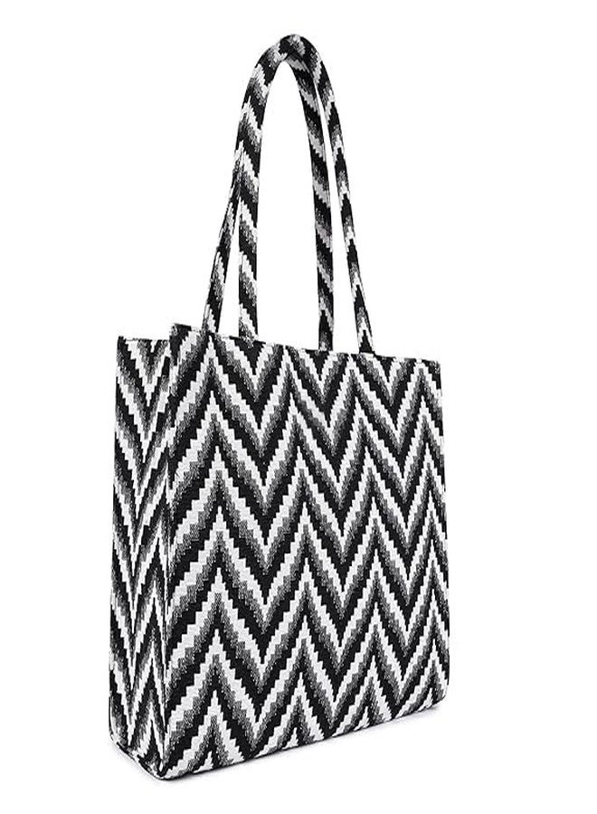 ARSDEWY Stylish Jute Tote Bag for Women | Office & Laptop Shoulder Bag | Lightweight Waterproof Large Shopper Handbag | Eco-Friendly Grocery & Shopping Bag - Image 1