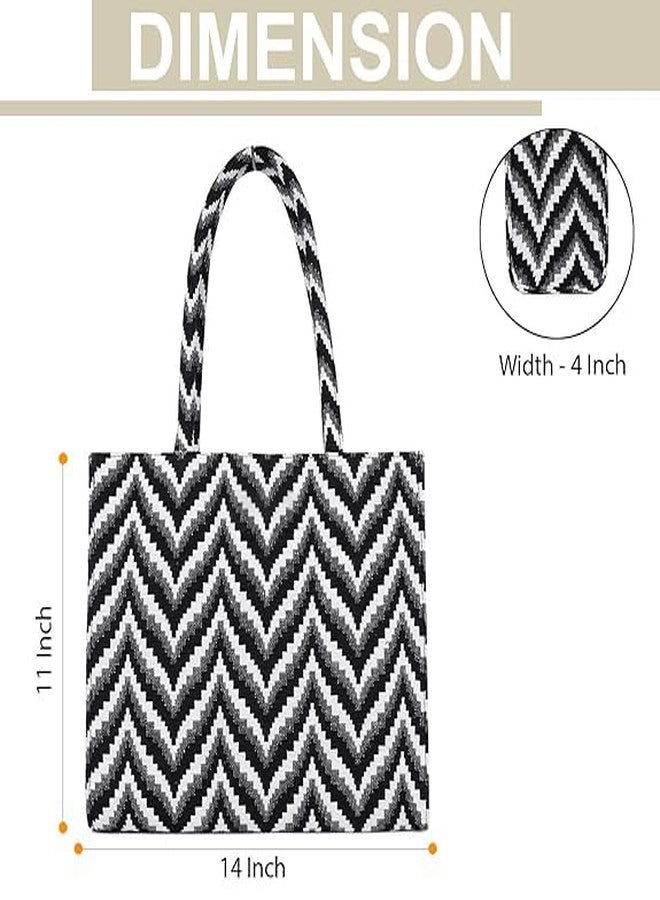 ARSDEWY Stylish Jute Tote Bag for Women | Office & Laptop Shoulder Bag | Lightweight Waterproof Large Shopper Handbag | Eco-Friendly Grocery & Shopping Bag - Image 5