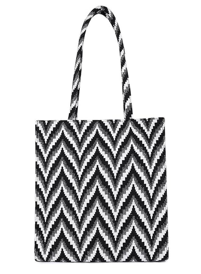 ARSDEWY Stylish Jute Tote Bag for Women | Office & Laptop Shoulder Bag | Lightweight Waterproof Large Shopper Handbag | Eco-Friendly Grocery & Shopping Bag - Image 2