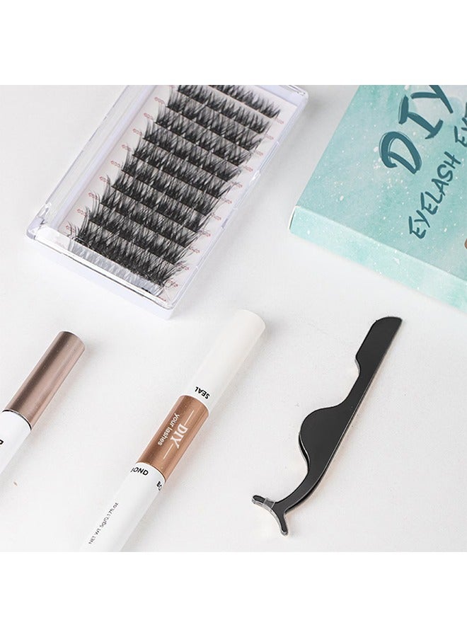 رموش صناعية فردية 72 مجموعة جذر رموش تمديد رموش DIY رموش مزيفة مظهر طبيعي رموش قابلة لإعادة الاستخدام - Image 3