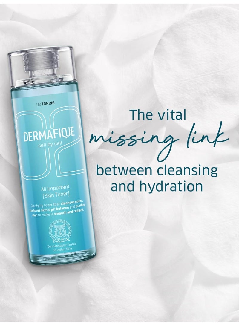 Dermafique All Important Skin Toner, 150 ml - For All Skin Types - Dermatologist Tested - Image 2