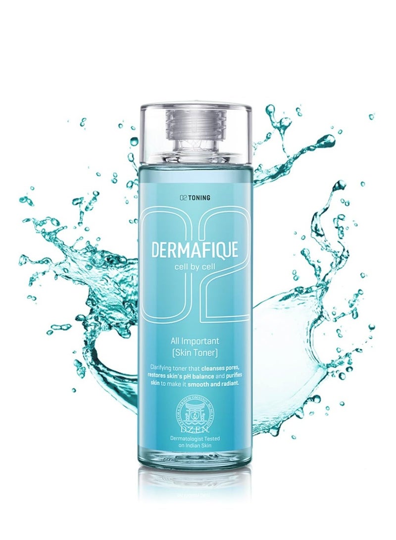 Dermafique All Important Skin Toner, 150 ml - For All Skin Types - Dermatologist Tested - Image 3