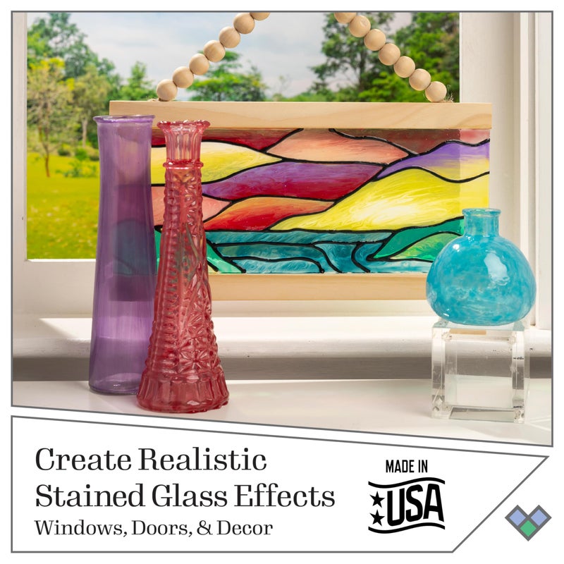 Gallery Glass Pastel Stained Glass Paint Kit, 6 Piece Set Perfect for DIY Arts and Crafts Projects, 20053 - Image 3