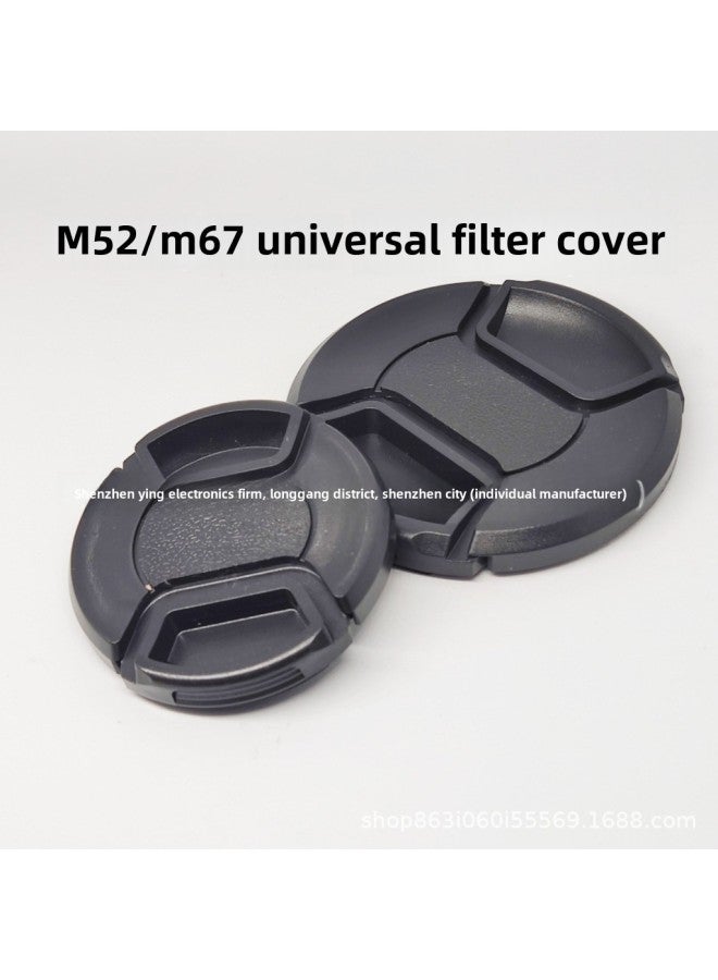 52mm Middle Pinch Wordless Camera Lens Cover 67mm SLR Camera Lens Protection Cover Dust Cover Anti-loss Rope-Color:【52mm】special Cover For Mobile Phone Filters  - Image 2