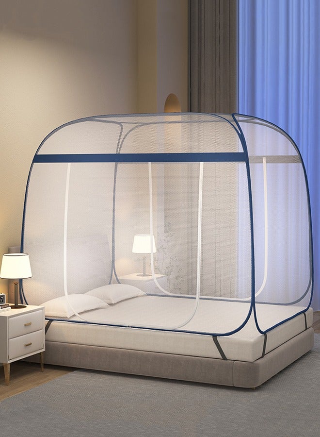 Pop-Up Mosquito Net Tent Wide Roof,Portable Folding Design with Bottom for Bedroom Yard Outdoor Camping Fishing Hiking Trip,Folding Bed Tent with Double Entry, Baby Toddler Bed Protection,Easy to Install ﻿  - Image 1