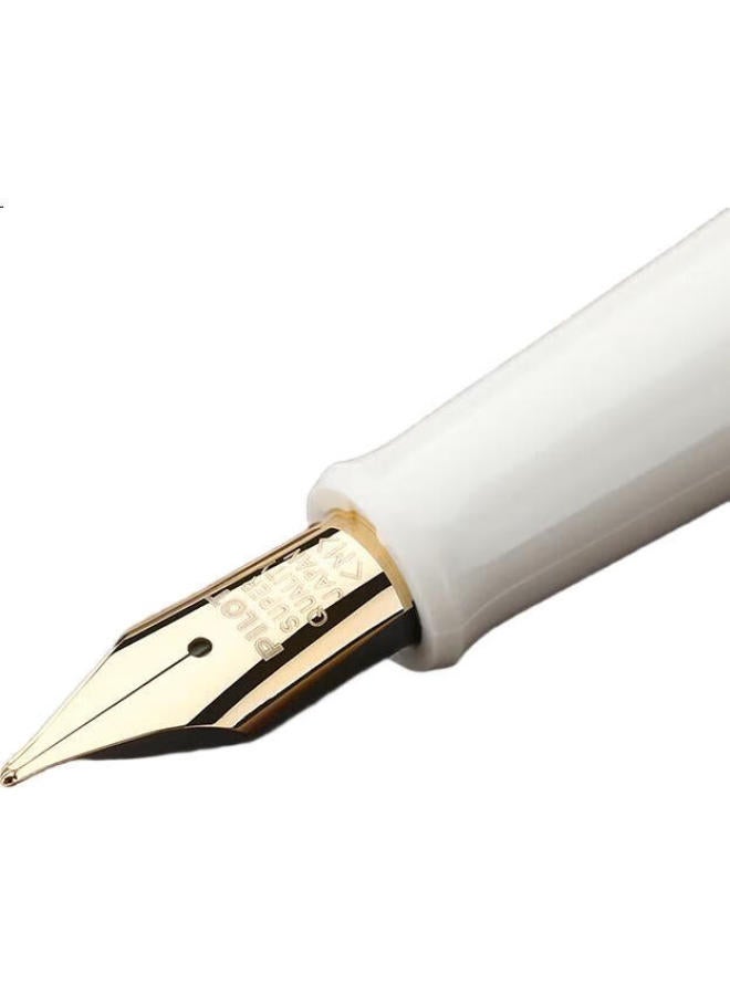 Pilot 78G Student Fountain Pen Gift Set Calligraphy Practice Birthday Gift Signature Pen Business High Value F Nib Ivory White Fountain Pen (With Ink) - Image 2