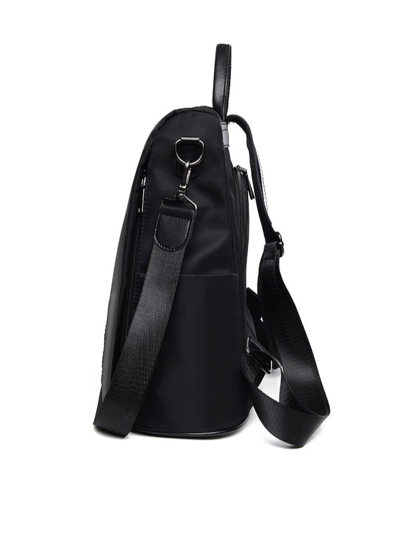 Women Backpack, Leisure Ladies Rucksack, Water-Resistant Nylon School Bags Anti-Theft Daypack Shoulder Bag, Elegant Modern For Work Shopping Travel (black) - Image 4