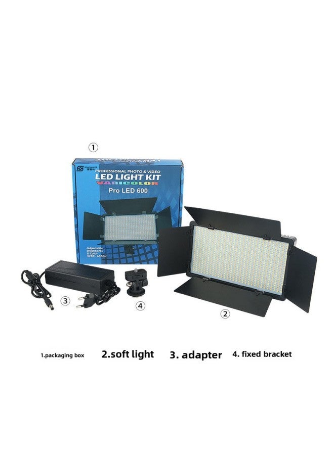 LED800 Camera Fill Light RGB Color Live Light U600 Beauty Wedding Shooting Outdoor Flat Lighting Light-Color Of Light Source:2 Sets*e600 High Configuration [three Color Temperatures] + 2 Batteries + 1 Charger + Tripod  - Image 5
