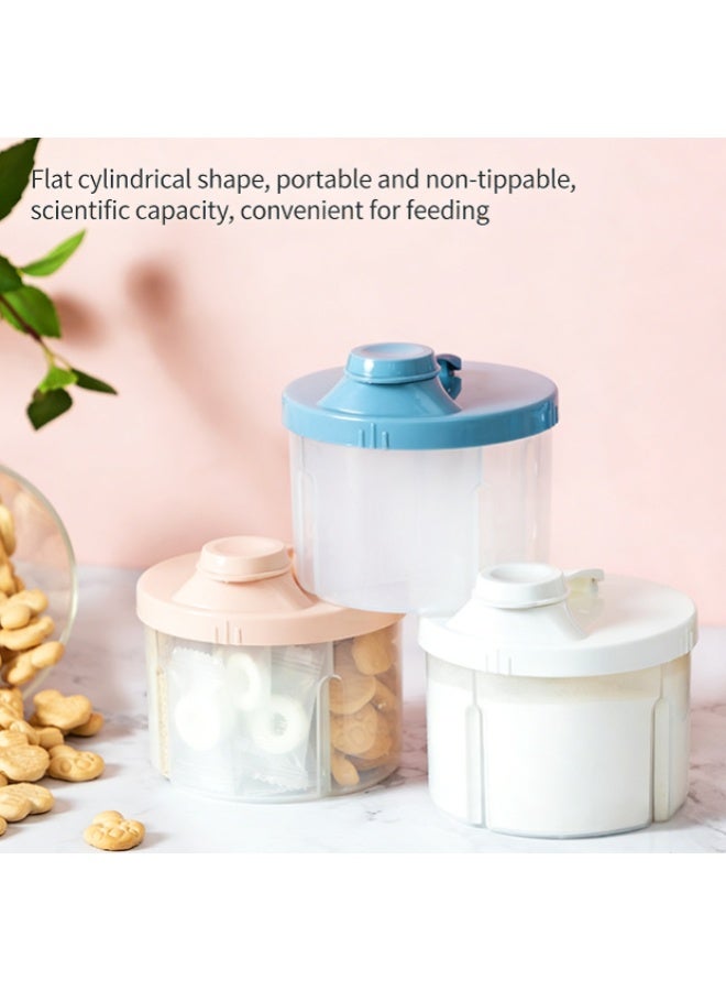 Hirospace 2-Pack Baby Formula Dispenser, 200ml Portable 4 Compartment Milk Powder Container with Funnel Spout - Stackable Storage Box for Travel, Night Feeding & Home Use (Blue) - Image 3