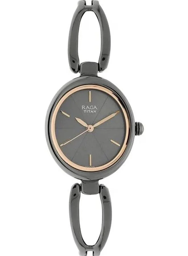 TITAN Women's Analog Display Watch With Grey Metal Strap - 2579QM01