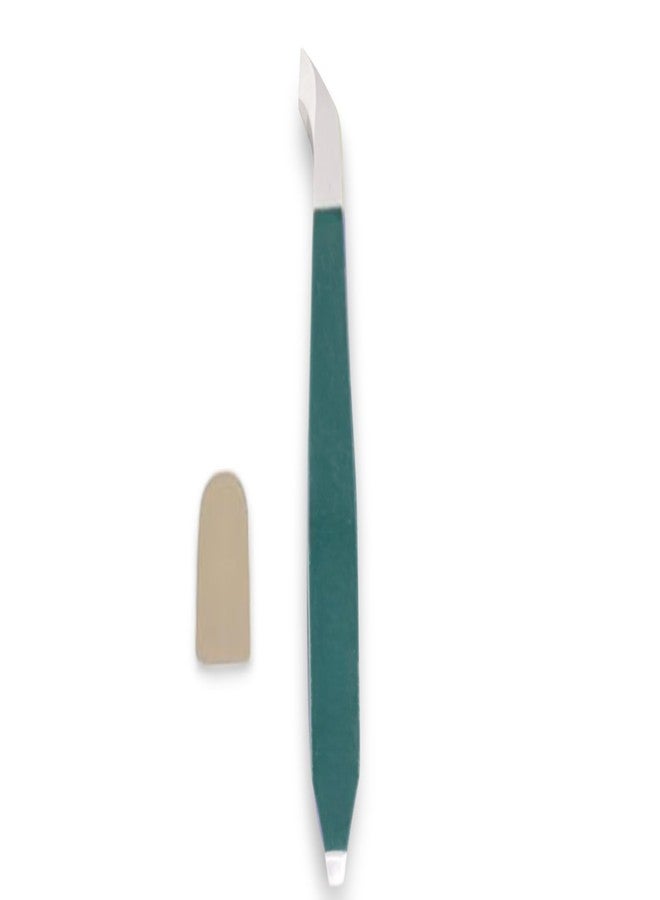 DreamCut Tweezer Nipper With Pusher - Stainless Steel (Dark Green) - Image 1