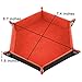 SIQUK 4 Pieces Dice Tray Hexagon Dice Rolling Holder Folding PU Leather Dice Trays for Dice Games Like RPG DND and Other Table Games Royal Blue Orange Camel and Black - Image 3