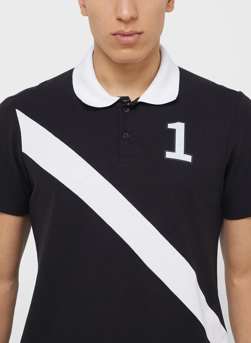 Seventy Five  Classic Contrast Polo for Men | Best Price UAE