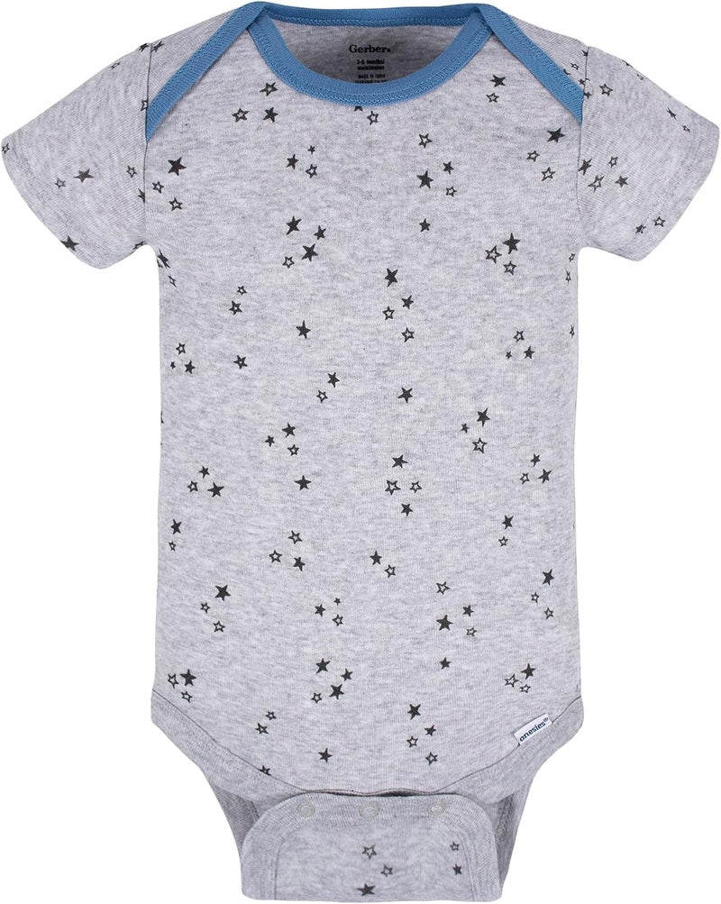 جربر Gerber Baby Boy's 8-Pack Short Sleeve Onesies Bodysuits, Space, Newborn - Image 4