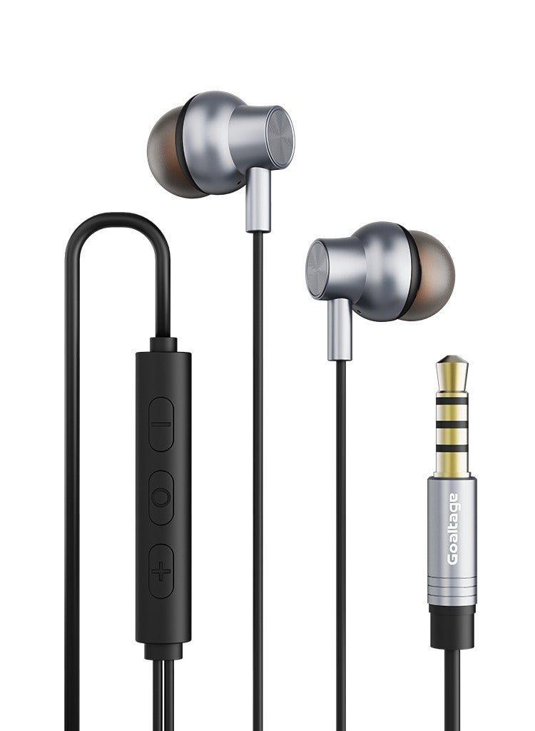 Goaltage HP11 InTone In-Ear Wired HeadPhones with 3.5mm AUX Connector, Built-In Microphone, Volume Control, Hands-Free Calling, High-Quality Audio and Secure Fit Design High-Performance Sound and Comfort for Every Occasion - Image 3