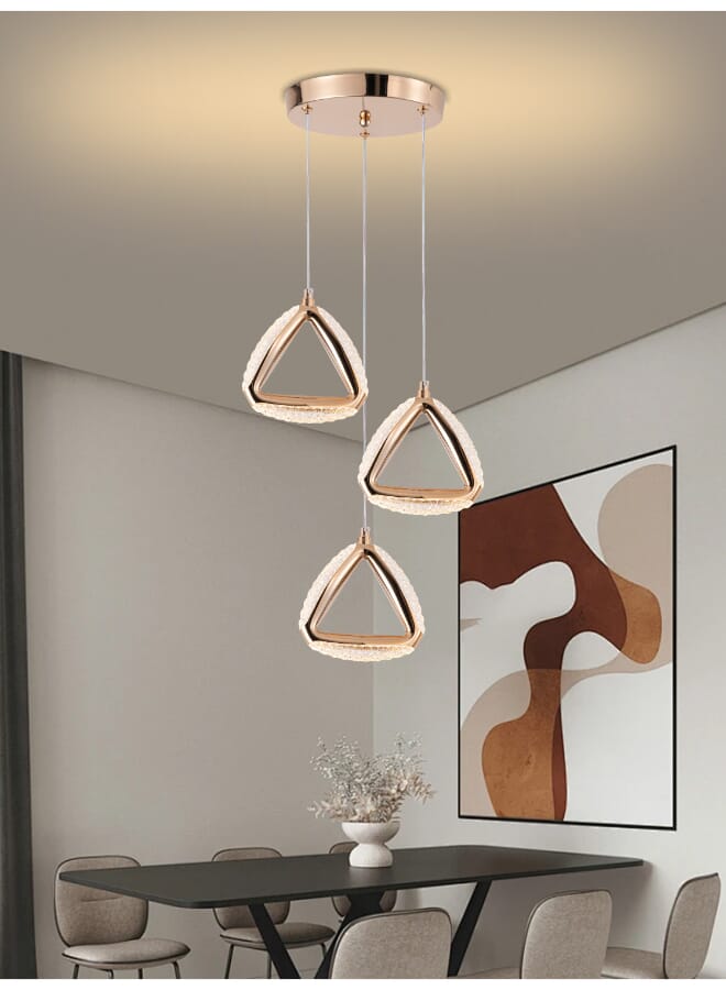 Best Power Modern LED Chandelier Light 9893 – 21W | 3 Pendant Lamps with 3 Light Modes | Energy-Saving Hanging Ceiling Light with 180cm Adjustable Cord – For Dining Room, Living Room, Bedroom - Image 1