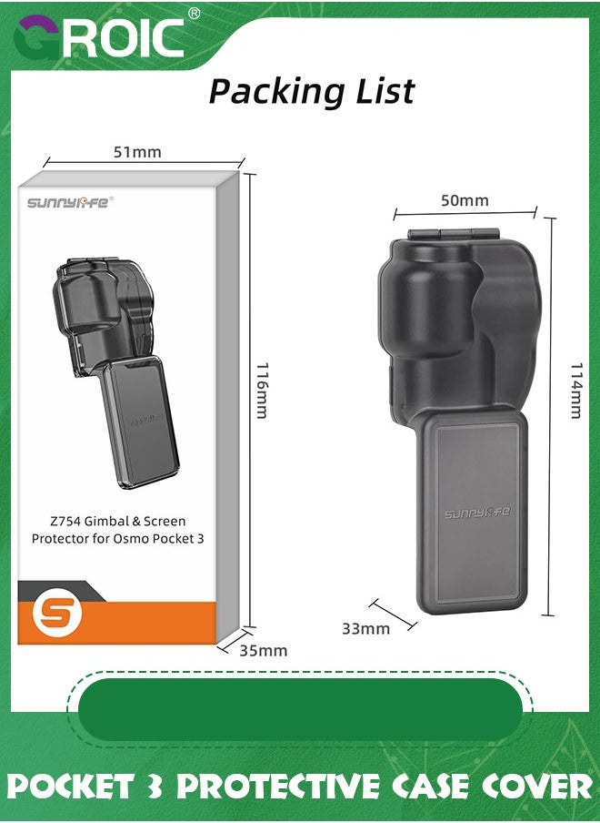 GROIC - Pocket 3 Protective Case Cover for DJI Osmo Pocket 3, Gimbal Protector Lens Screen Protective Cover for DJI Osmo Pocket 3 Accessories - Image 1