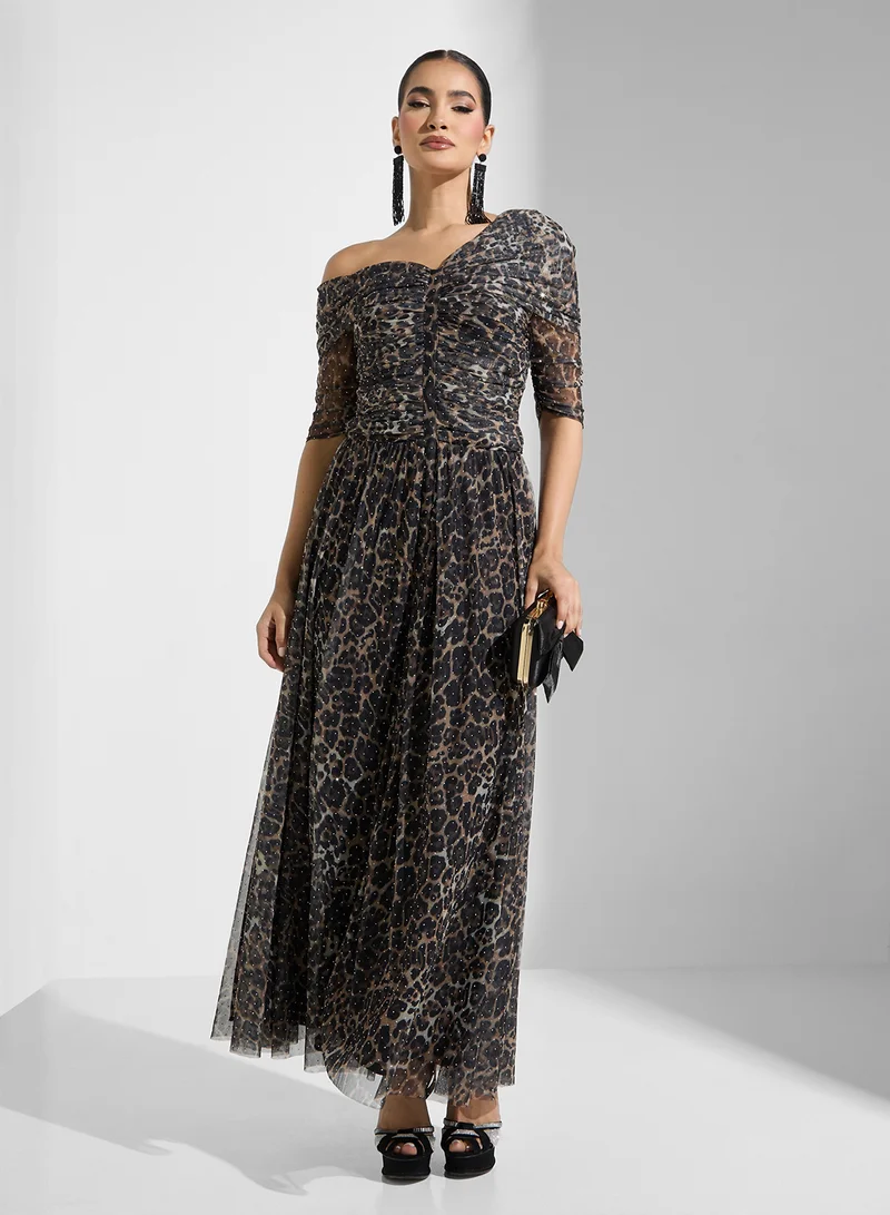 Namshi x Leopard Print Dress