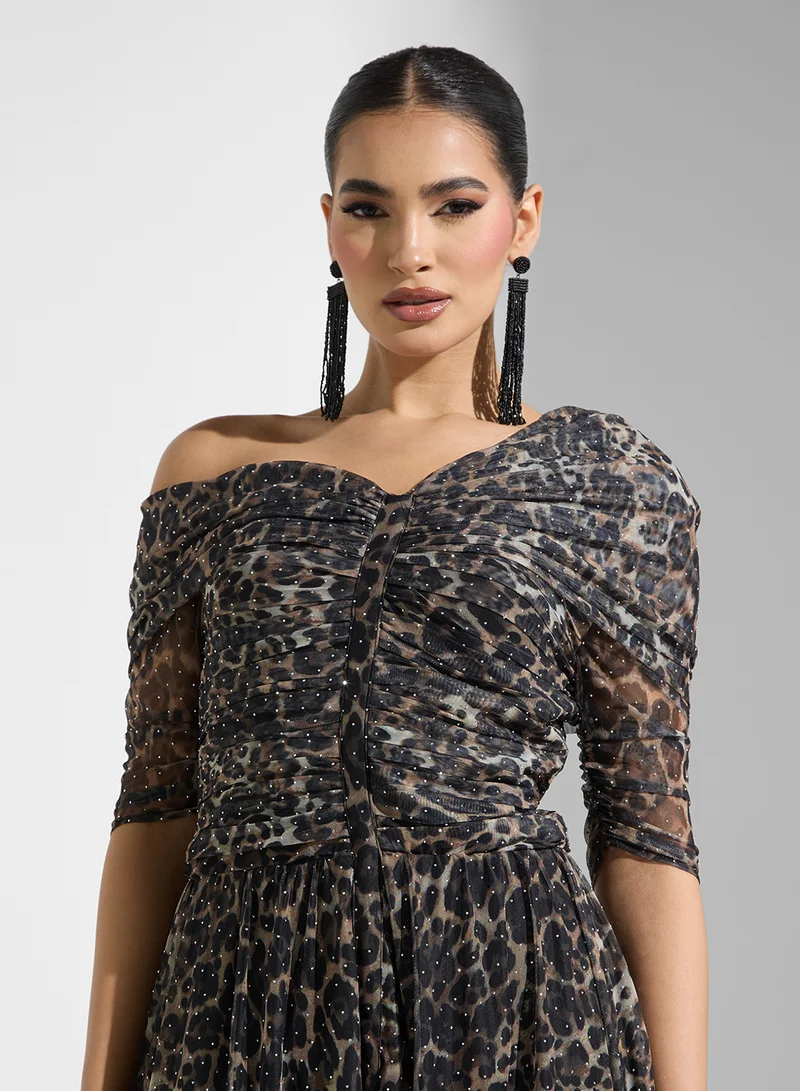 Namshi x Leopard Print Dress
