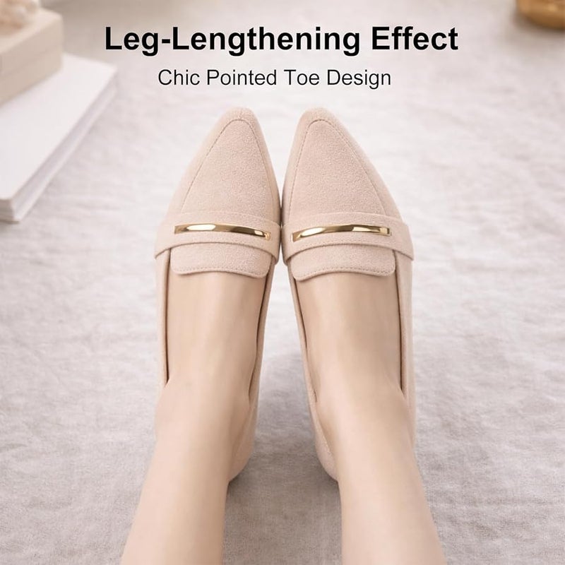 MUSSHOE موسهو حذاء مسطح للنساء بمقدمة مدببة بدون كعب - Image 4