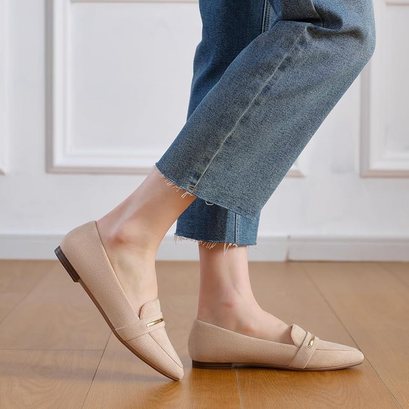 MUSSHOE موسهو حذاء مسطح للنساء بمقدمة مدببة بدون كعب - Image 3