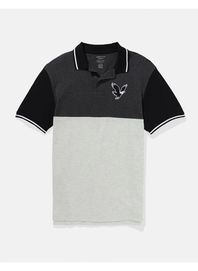 American Eagle Embroidered Logo Polo T-shirt
