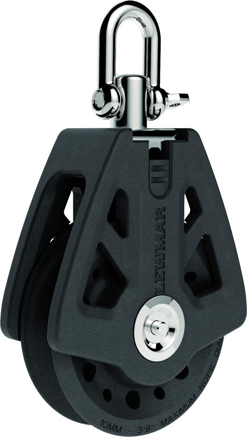Lewmar 90MM Synchro Block Single FreeSpin Bearing and selfaligning Head for Smooth Transfer of Power from Deck to sail Prevents Rope wear Maximum 916 line Size Safe Working Load 4400 lbs