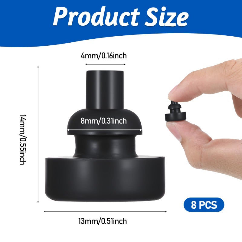 Xyembu 8 Pcs Rubber Feet for Slow Cookers, Replaceable Slow Cooker Legs, Slow-Cooker Insert Accessories, Pot Rubber Feet Replacement, Prevent Scratches Marks and Break (0.51 x 0.55 Inch) - Image 2