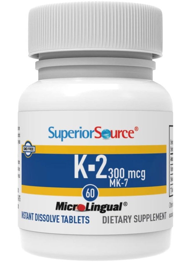 Superior Source Vitamin K2 MK-7 (Menaquinone-7) 300 mcg - Bone Strength & Health Support Supplement - Aids Healthy Heart Function - Bariatric-Friendly - 60 Sublingual Dissolving Tablets  - Image 5