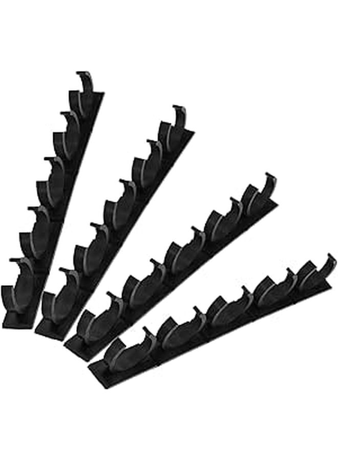 Space Saving 4 Pcs Black Spice Rack Bottle Clips Organizer For Cabinet Pantry Countertop - Image 1