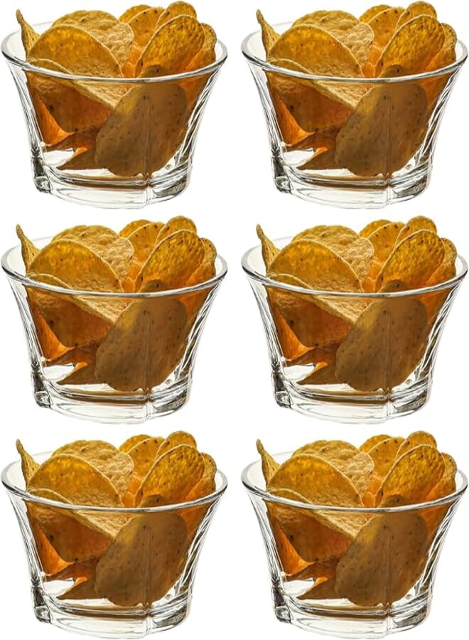 LAV TRUVA Glass Bowl / 6 Pcs / 310 cc – 10.50 Oz/Elegant design,Trusted Brand, Attractive shape of Dessert, Soup, Nuts, Fruit Salad,Ice Cream, Jelly, Appetizer
