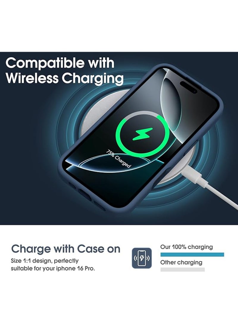 WRISTWISE Case Cover for iPhone 16 Pro - [Camera All-Round Protection] [Soft Microfiber Lining Anti-Scratch] Shockproof Phone Case Cover, Blue - Image 5