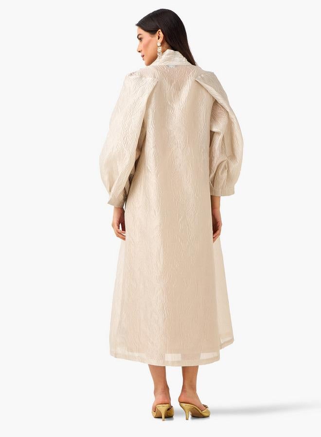 Iconic Longline Textured Open Front Kimono Shrug - Image 5