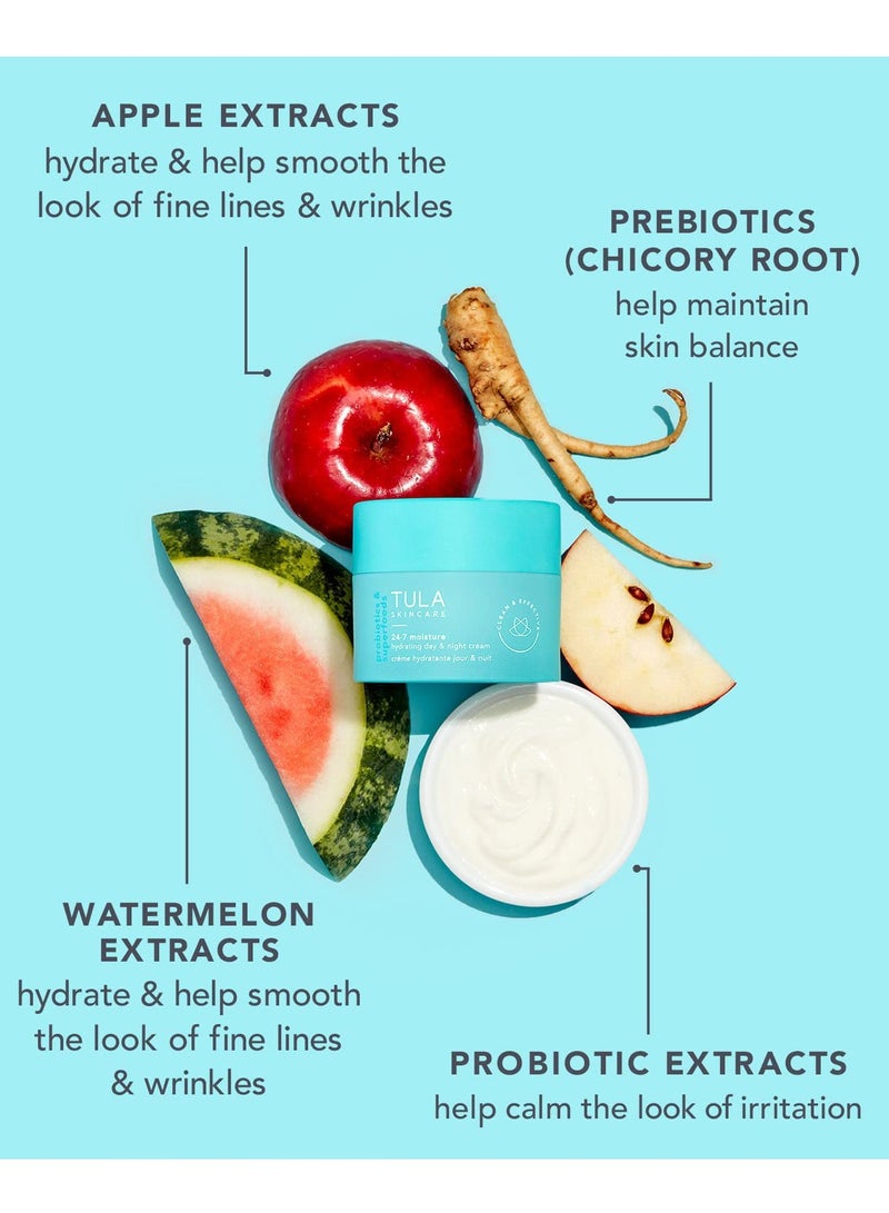 تولا العناية بالبشرة 247 كريم الترطيب النهاري والليلي (حجم السفر) | مرطب للوجه يحتوي على خلاصة فاكهة البطيخ والتوت | 0.5 أوقية. - Image 3